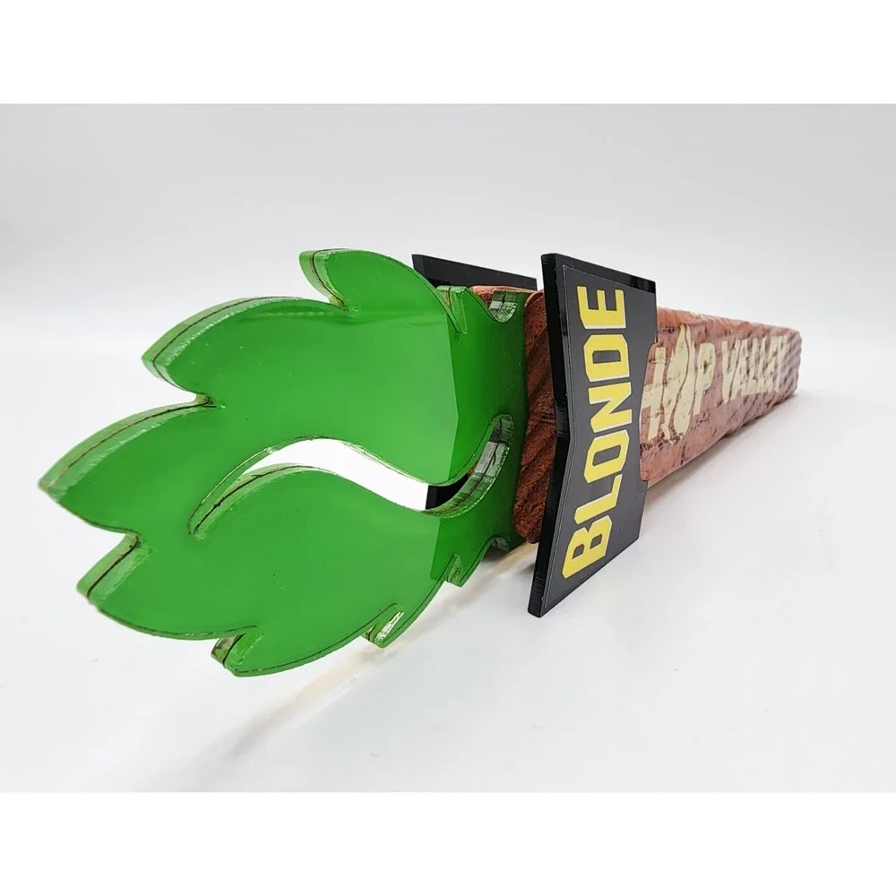 HOPTOBER FEST MARZEN‎ LAGER BEER BAR TAP HANDLE HOP VALLEY WOOD LOOK